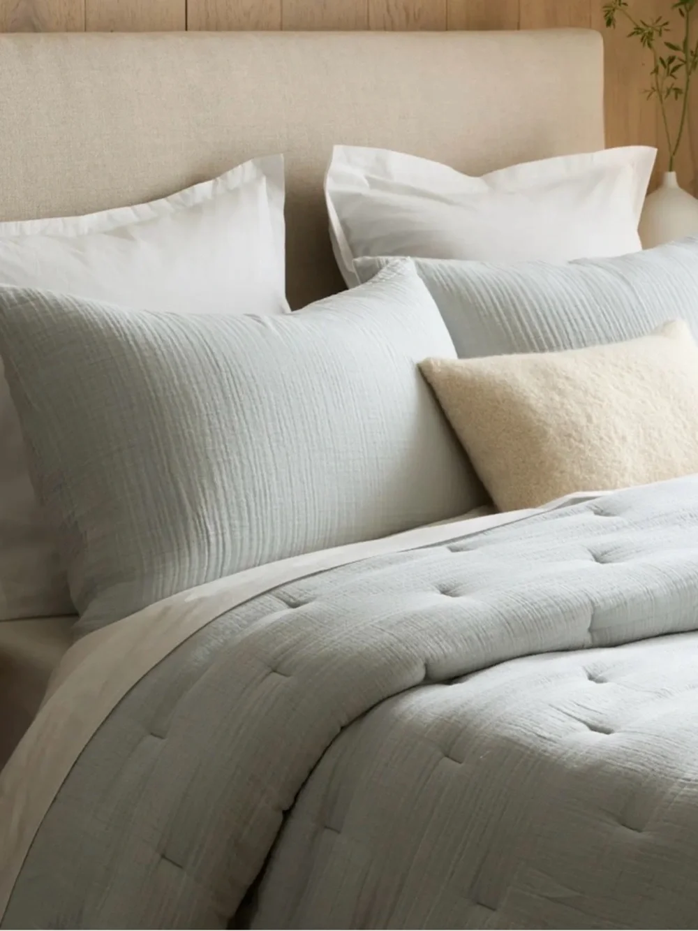 Organic Airy Gauze Dream Quilt Full/Queen in Mist